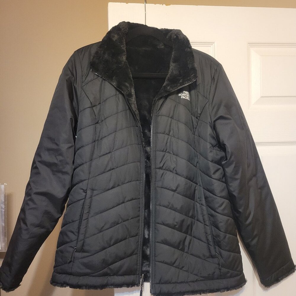 Black reversible North Face